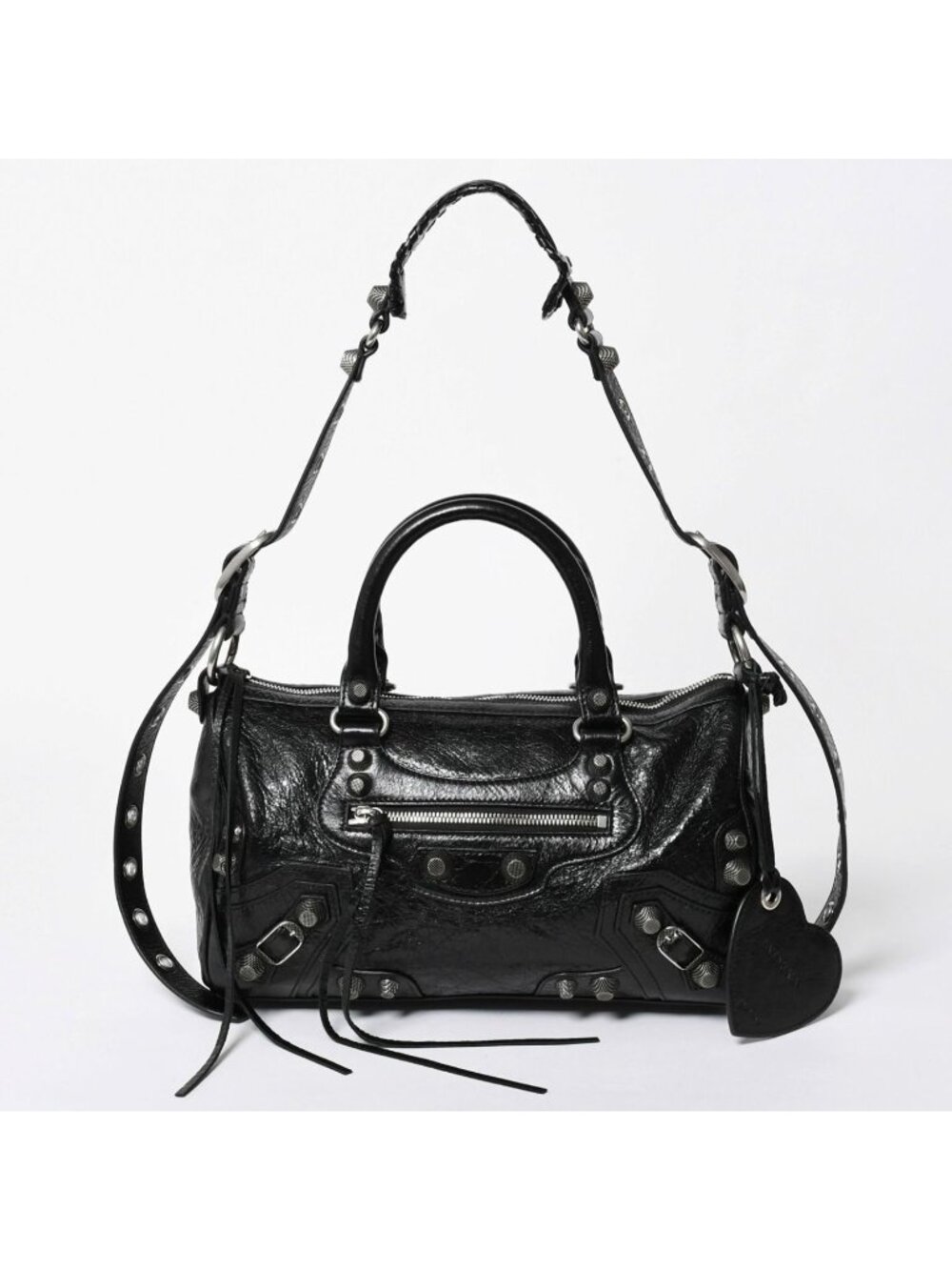 Balenciaga le Cagole Duffle Medium Black 2-Way Silver